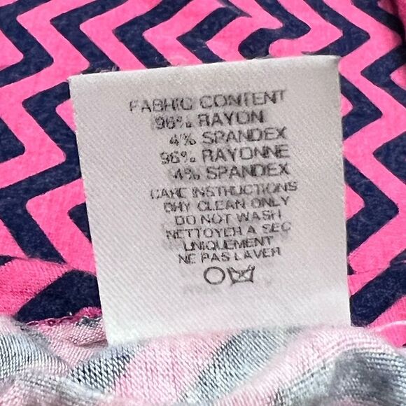 Hourglass Lilly Women’s XS Soft Navy & Pink Patterned Mini Dress w 3/4 Sleeves - Picture 10 of 11